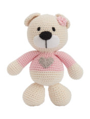 crochet pink bear