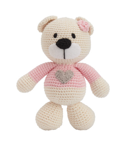 crochet pink bear