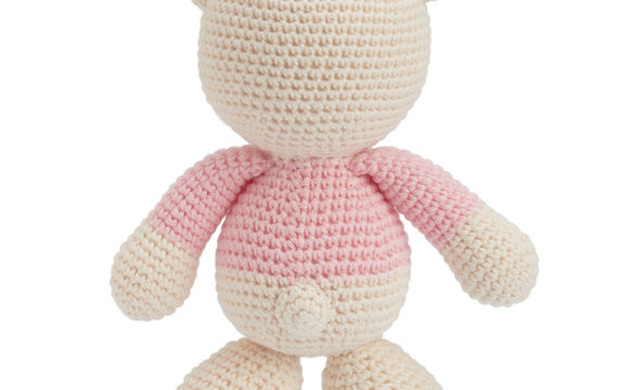 crochet pink bear