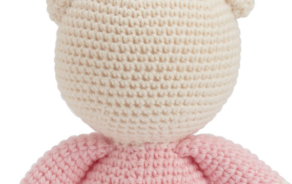 crochet pink bear