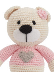 crochet pink bear