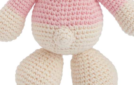 crochet pink bear