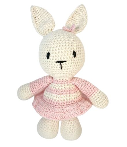 crochet pink bunny