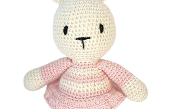 crochet pink bunny