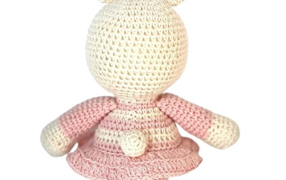 crochet pink bunny