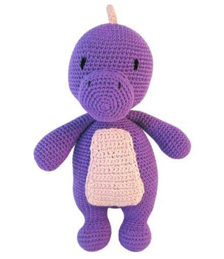 Amigurumi Crochet Purple Dinosaur