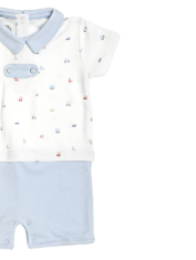 Baby Boy Car and Airplane Shorty Romper