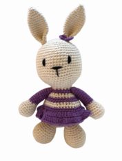 Stuffed Crochet Purple Bunny