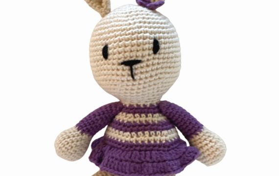 Stuffed Crochet Purple Bunny