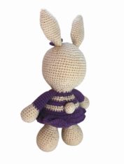 Stuffed Crochet Purple Bunny