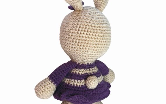 Stuffed Crochet Purple Bunny