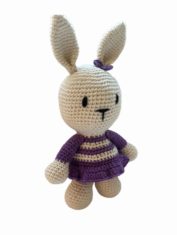 Stuffed Crochet Purple Bunny