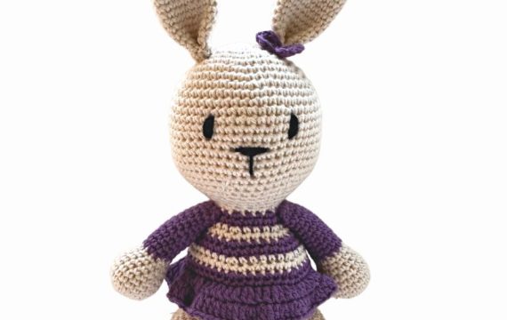 Stuffed Crochet Purple Bunny