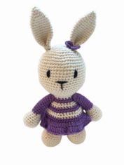 Stuffed Crochet Purple Bunny